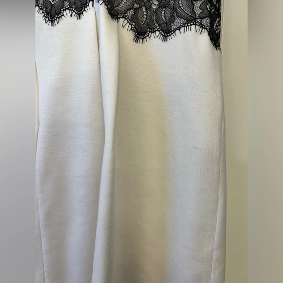BCBG Generation Women’s dress Off White with black lace detail Size 12 - Picture 3 of 12